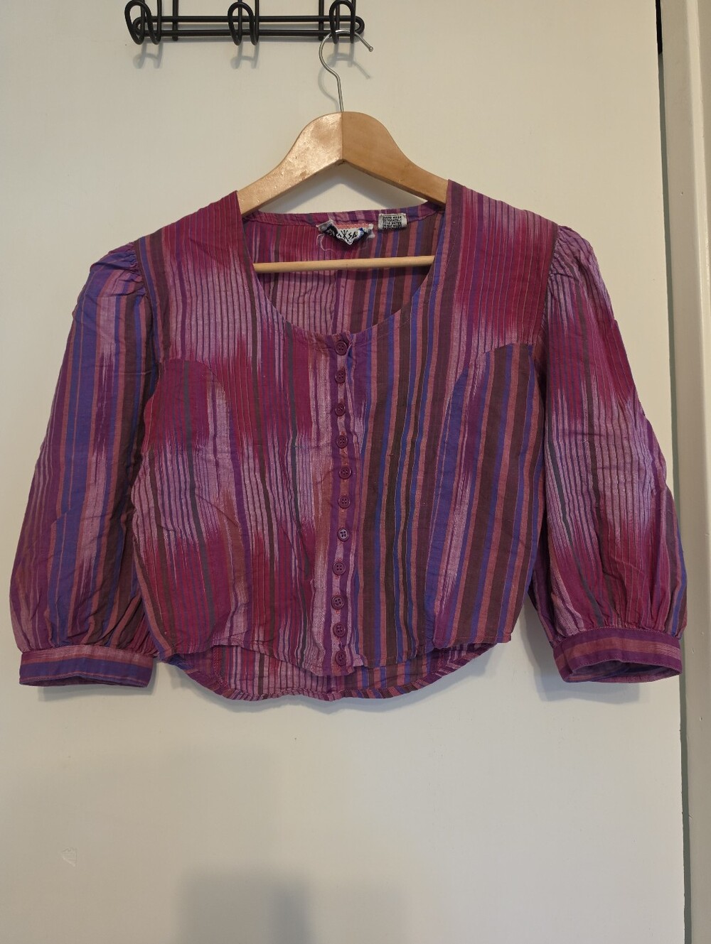 Vintage Kimo Sabe Cropped Blouse Size Medium